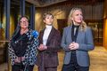 Inga Sæland, Kristrún Frostadóttir og Þorgerður Katrín Gunnarsdóttir kynna ríkisstjórnarsamstarf flokka sinna.