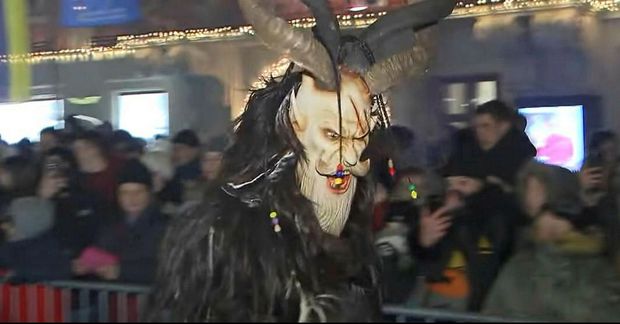 Þetta finnst Austurríkismönnum skemmtileg hátíð, Krampus-skrúðgangan.