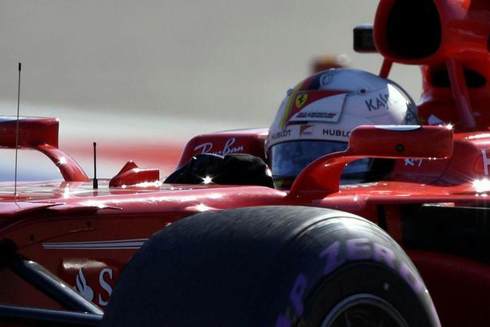 Sebastian Vettel á ferð í Sotsjí í dag.