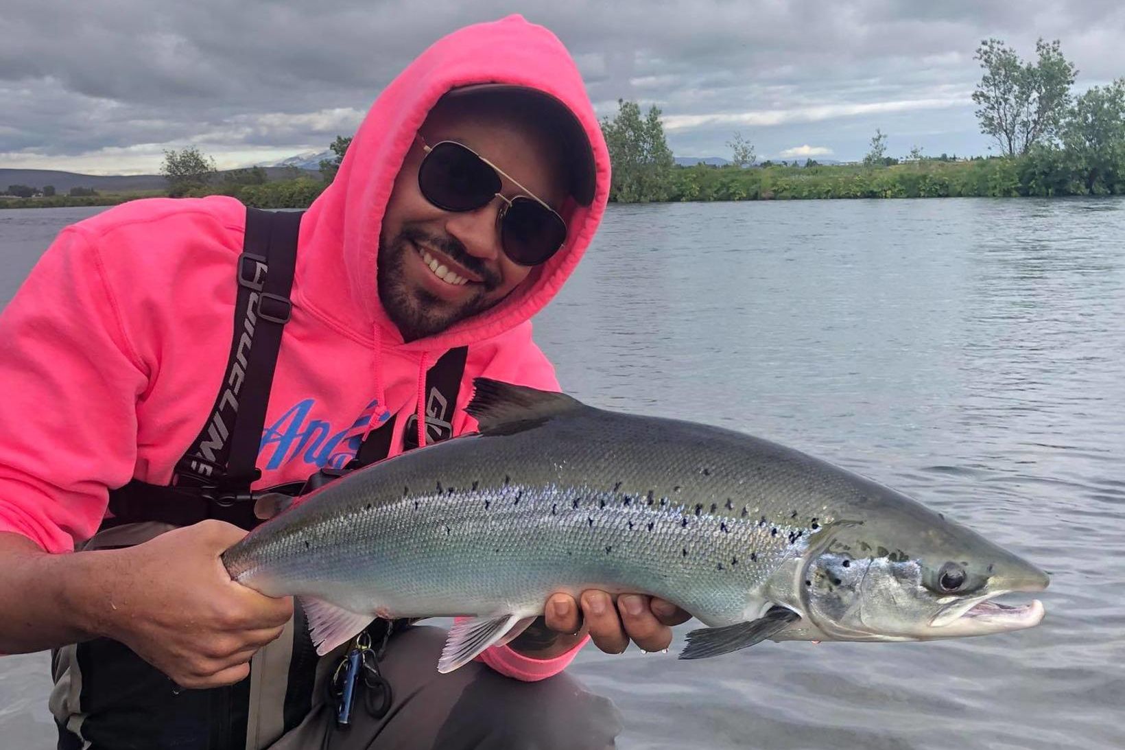 Axel Björn Clausen, matreiðslumeistari með einn af 700 löxum sem …