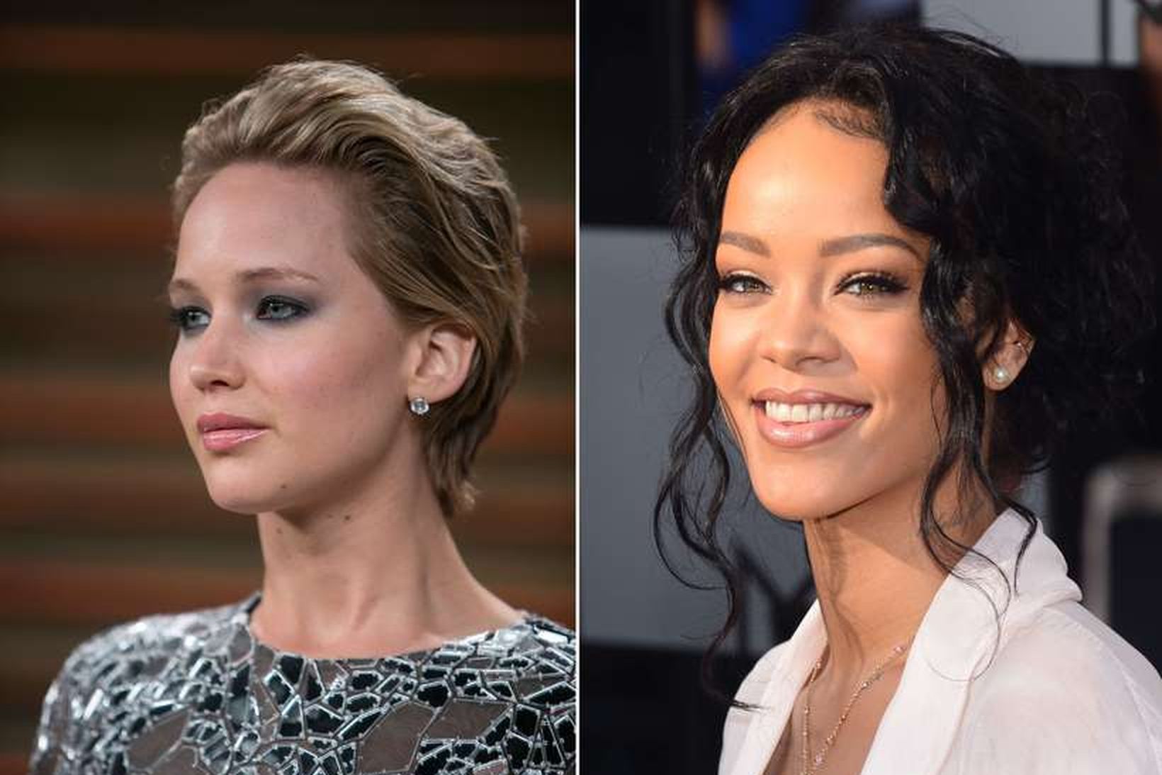 Jennifer Lawrence og Rihanna eru meðal þeirra sem hafa orðið …