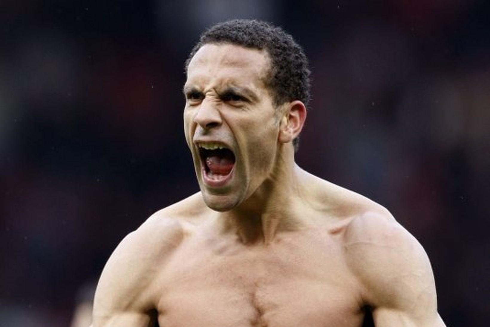 Rio Ferdinand fagnar sigri Manchester United á Arsenal í fyrradag.