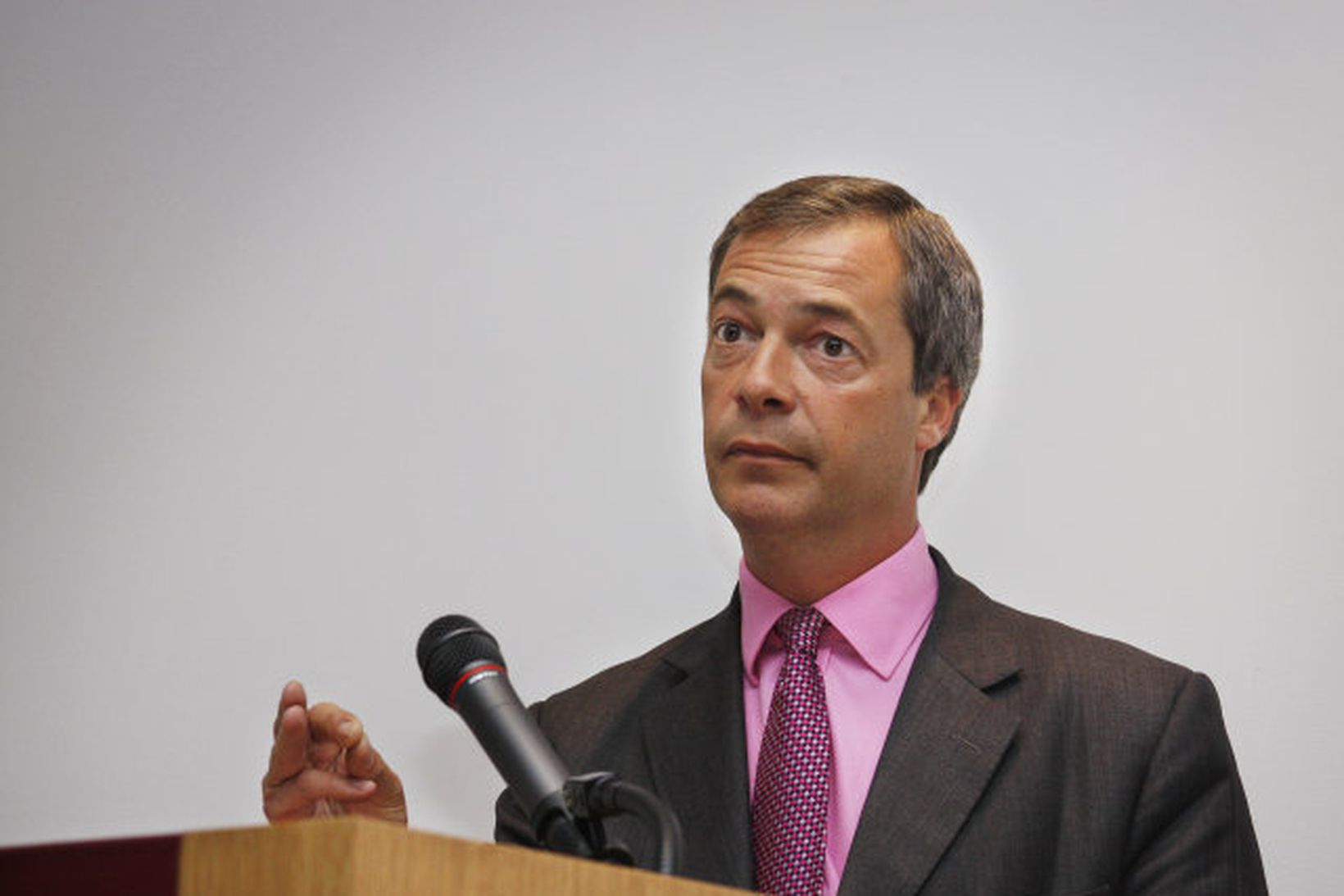 Nigel Farage, þingmaður á Evrópuþinginu. Myndin er tekin þegar Farage …