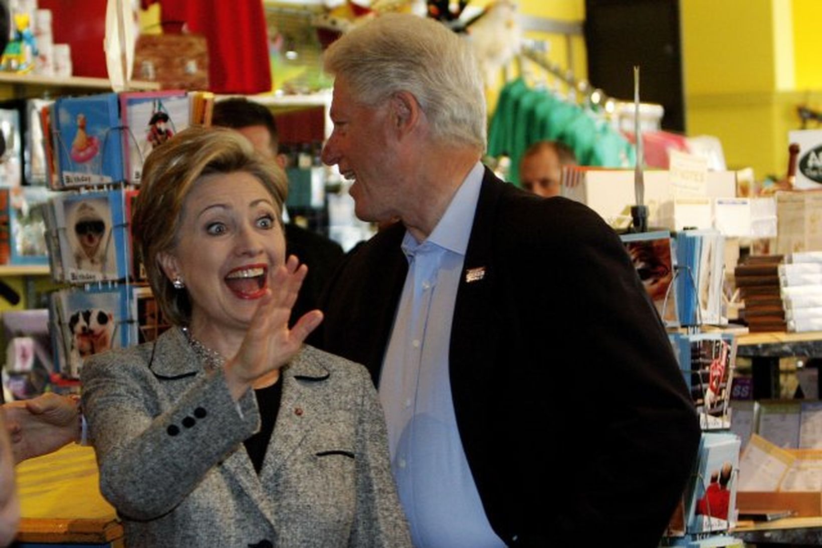 Hillary Clinton og Bill Clinton í kosningabaráttunni 2008.
