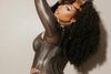 Megan Thee Stallion í gegnsæjum samfestingi