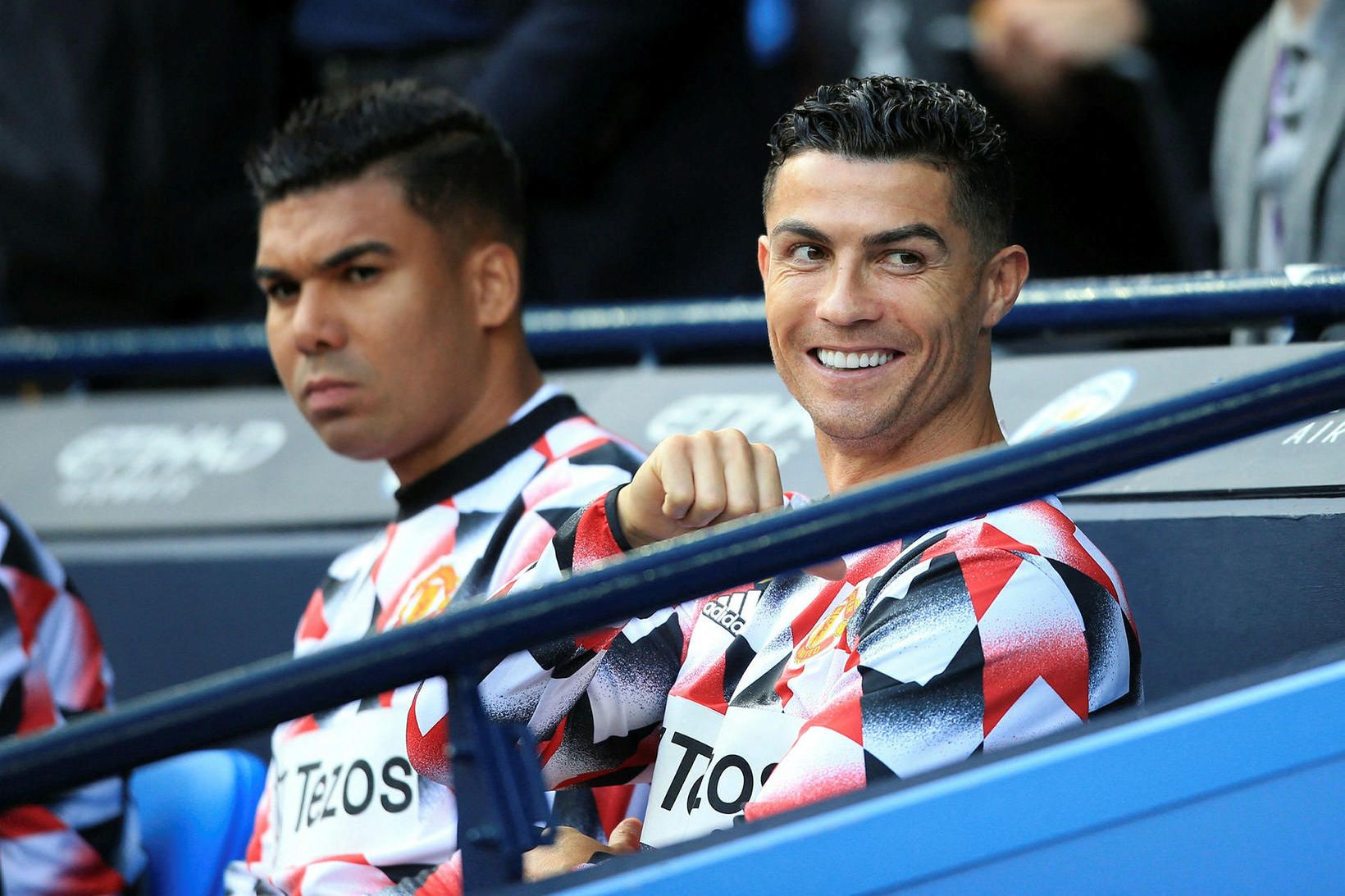 Cristiano Ronaldo var allan tímann á bekknum gegn Manchester City.