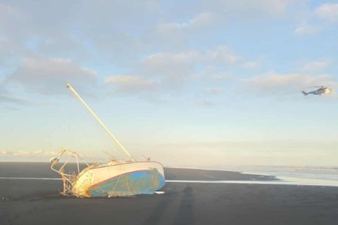 The yacht was found shortly after noon today.