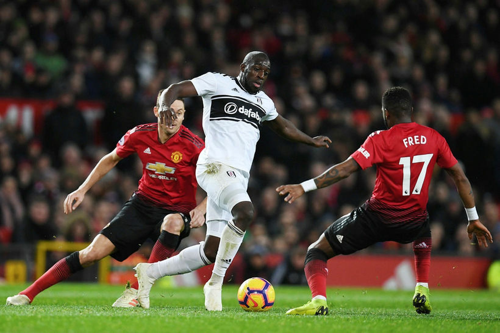 Aboubakar Kamara í leik með Fulham gegn Manchester United.