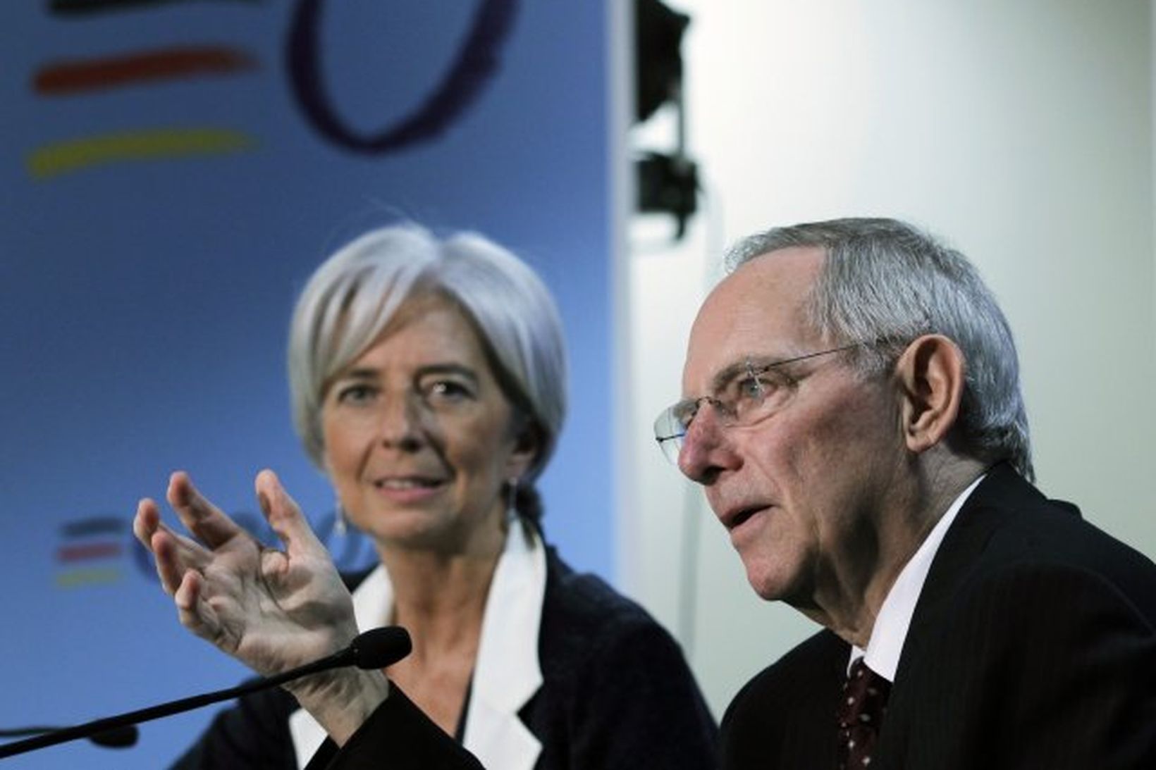 Fjármálaráðherra Þýskalands Wolfgang Schaeuble og Frakklands, Christine Lagarde