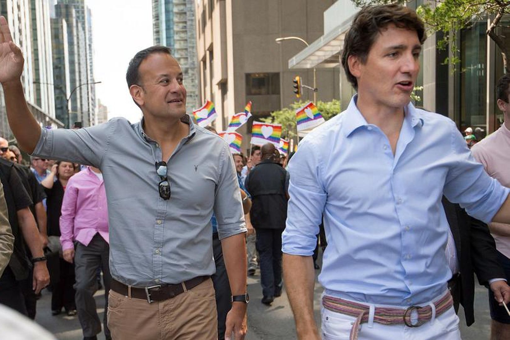 Justin Trudeau, forsætisráðherra Kanada, tók þátt í gleðigöngunni í Toronto …