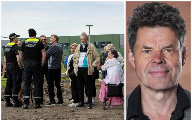 Lögregla var kölluð til þegar íbúar stóðu fyrir mótmælum.