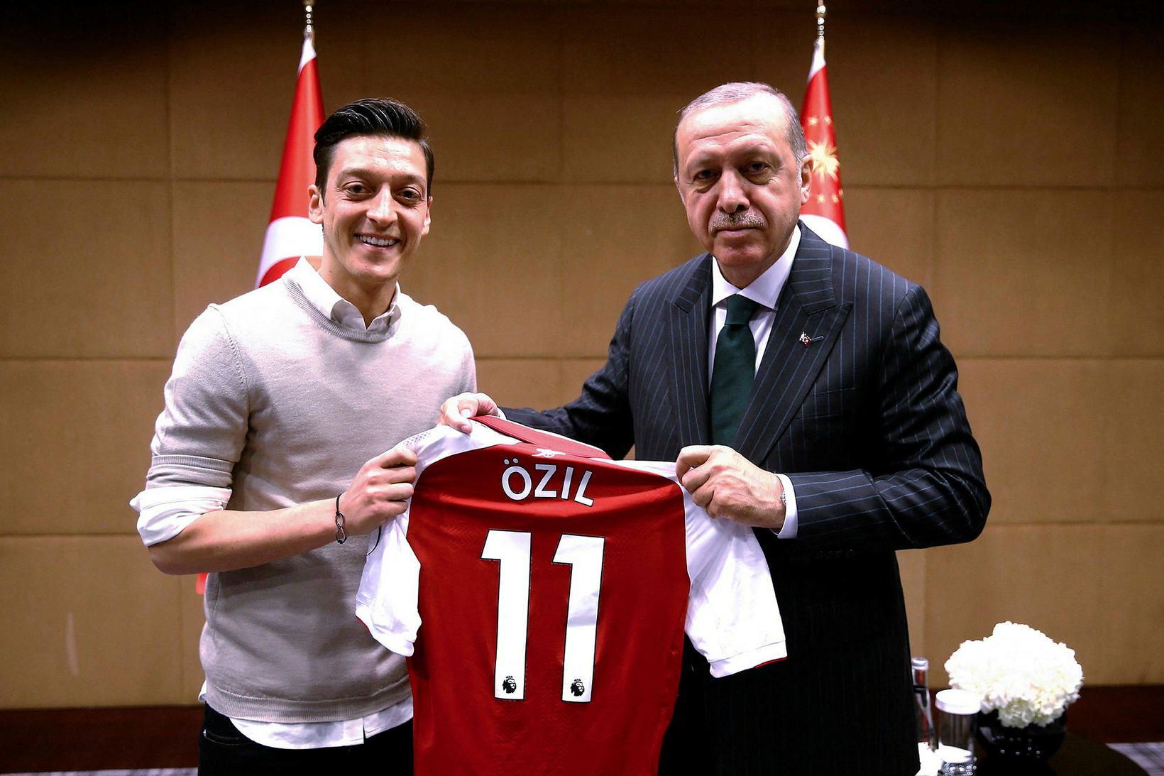 Mesut Özil ásamt Recep Tayyip Er­dog­an Tyrklandsforseta.