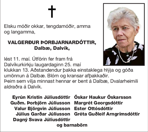 Valgerður Þorbjarnardóttir,