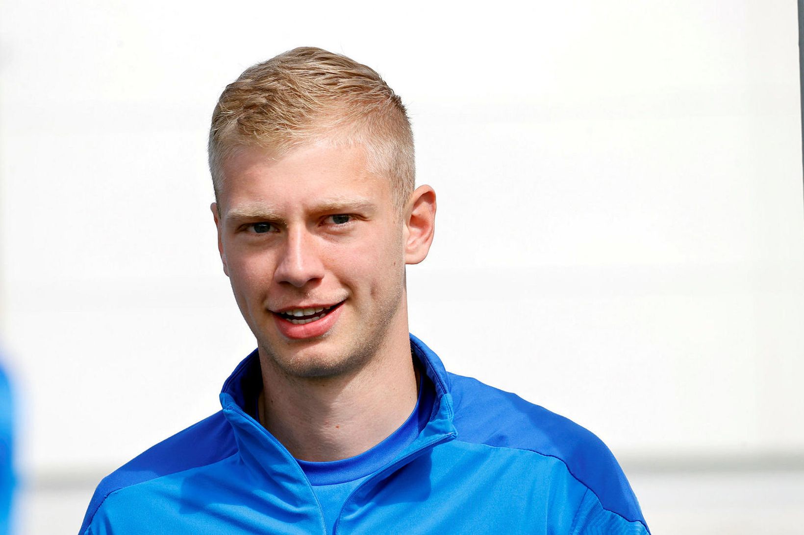 Róbert Orri Þorkelsson fyrir æfingu með U21-árs landsliðinu.