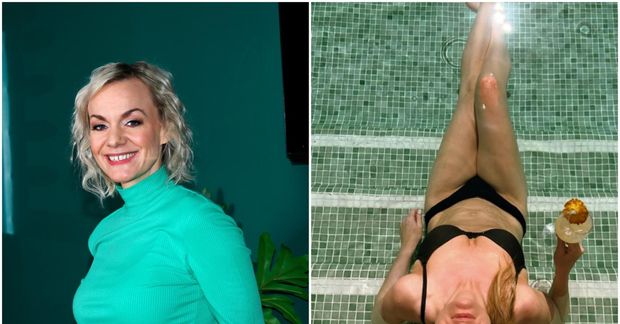 Draumafrí Gunnu Dísar á Ibiza virðist vera eintöm slökun og gleði.