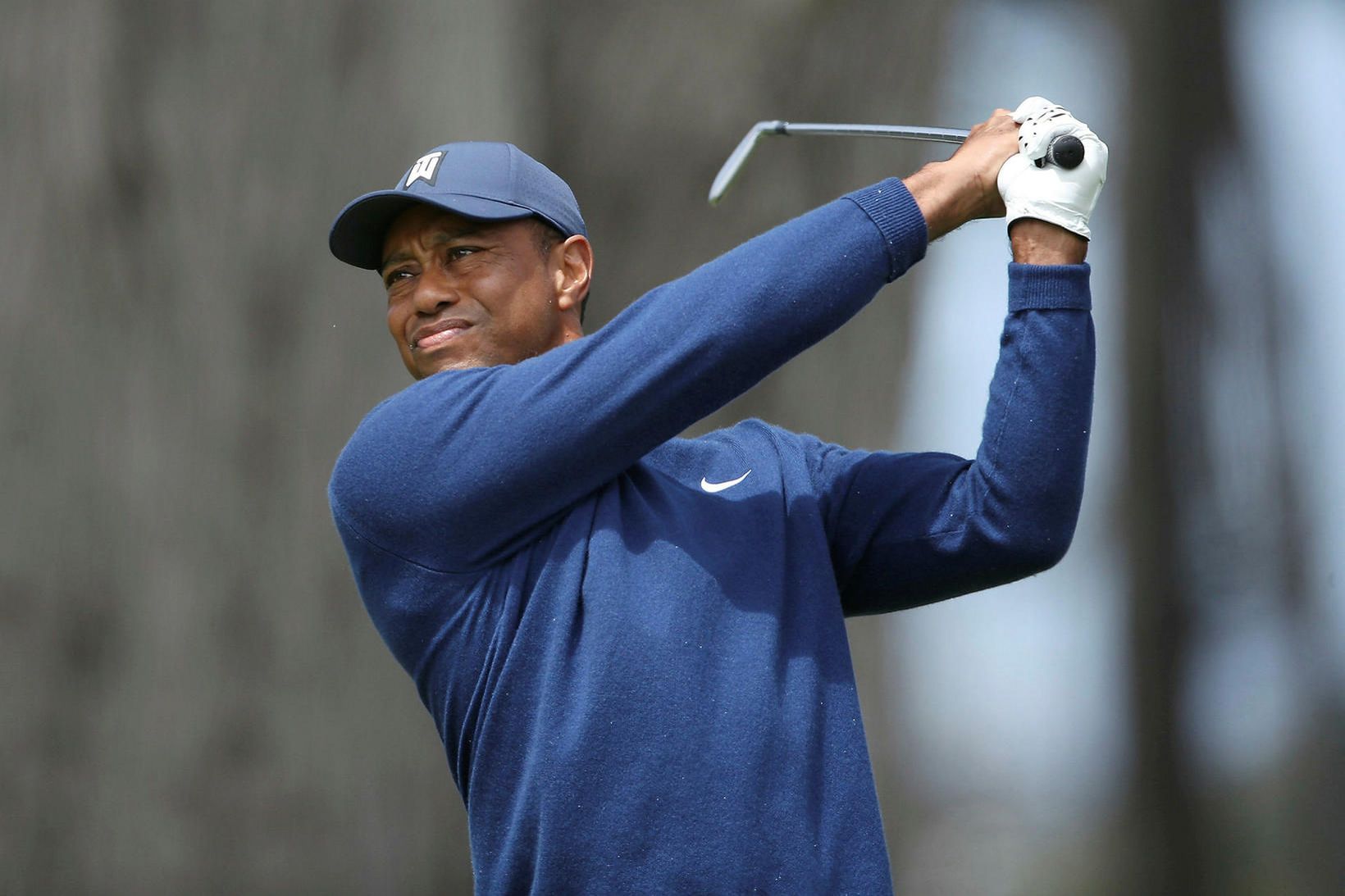 Tiger Woods á hringnum í gær.