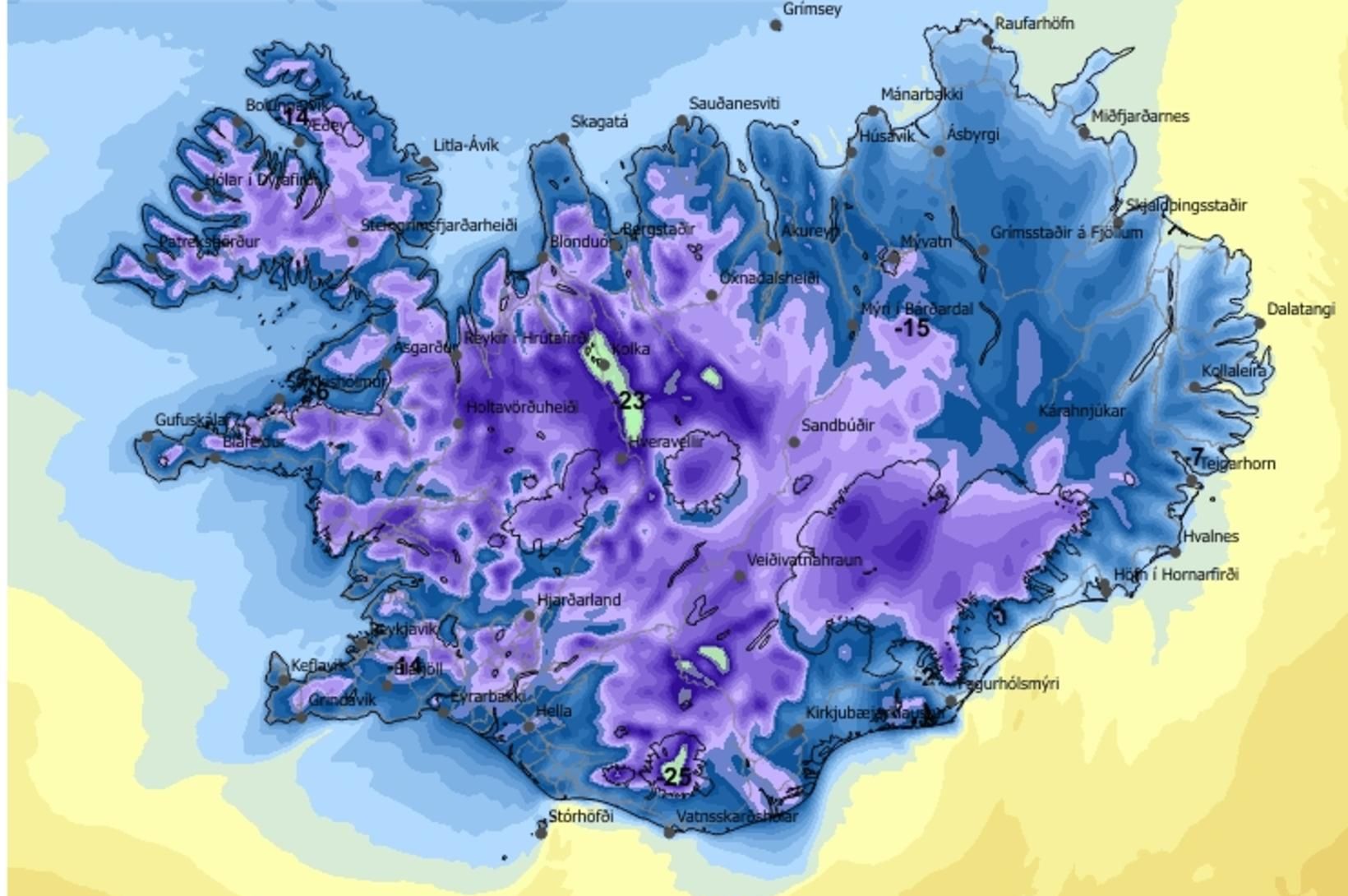 Bjart á Suður- og Vesturlandi