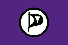 The flag of the Icelandic Pirate Party.