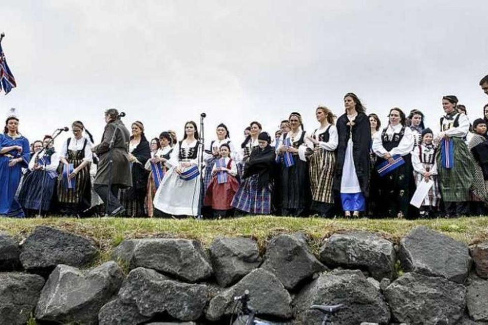 Frá hátíðarhöldum í Hafnarfirði.