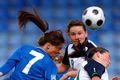 Norður-Írland Sara Björk Gunnarsdóttir í leik gegn Norður-Írum á Laugardalsvelli árið 2010 en hún dró liðin saman í umspilinu í gær.