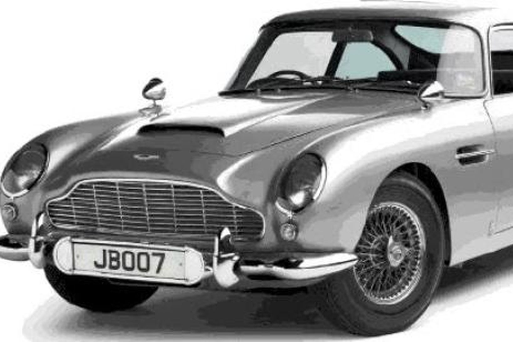 Sígildur Aston Martin DB5 sást fyrst í Goldfinger og svo …