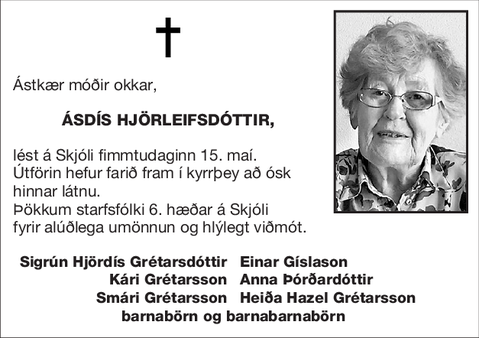 Ásdís Hjörleifsdóttir,
