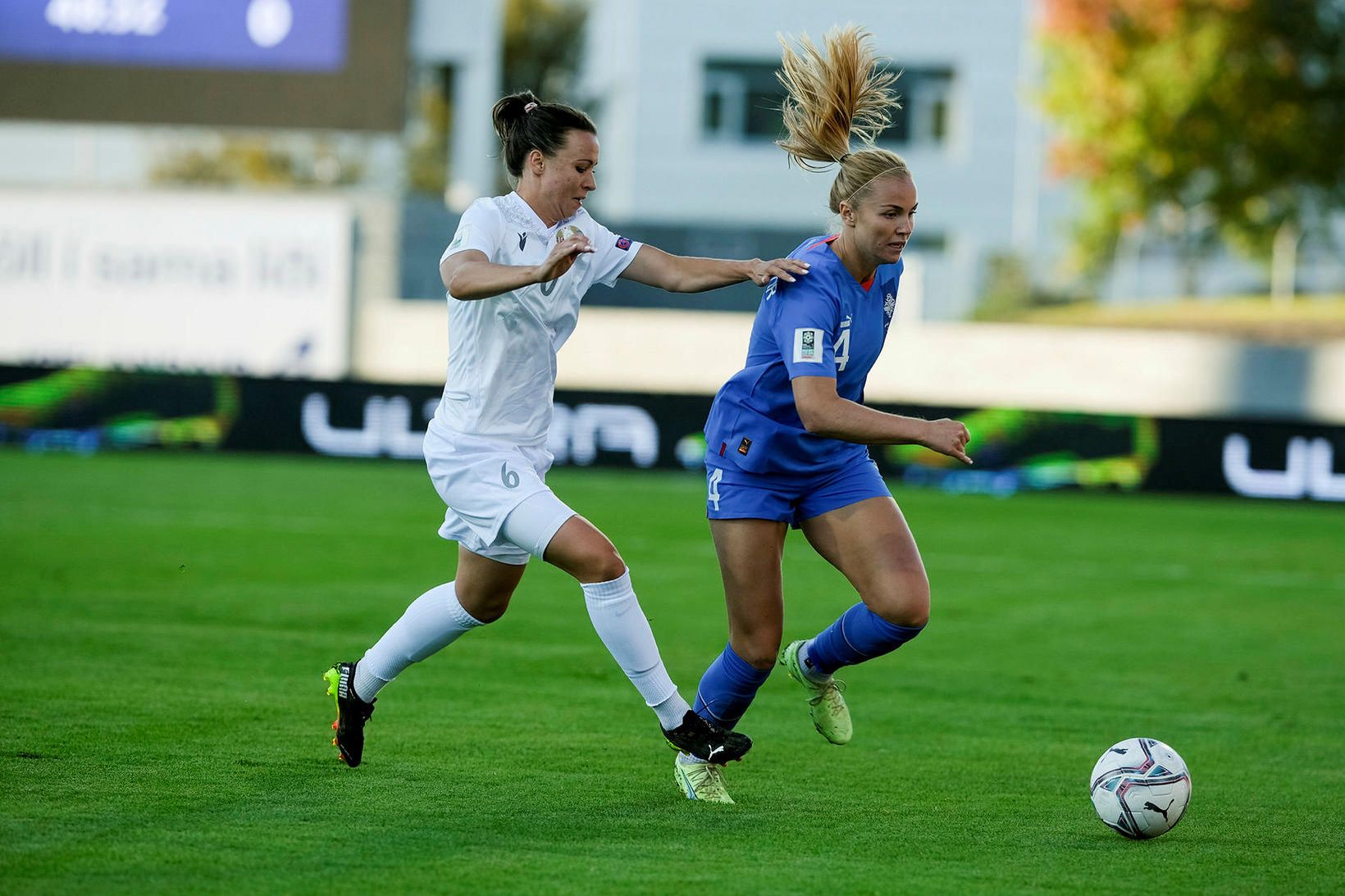 Glódís Perla Viggósdóttir skoraði fyrra mark Íslands.