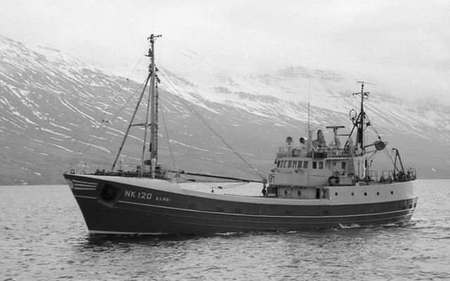 Barði NK-120, fyrsta skipið í eigu Síldarvinnslunnar hf., kom til landsins fyrir 60 árum.