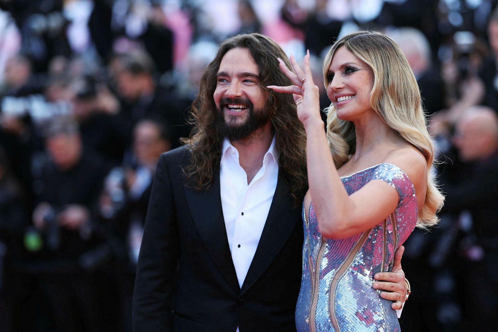 Þýski tónlistarmaðurinn og eiginmaður Heidi Klum, Tom Kaulitz, ásamt ástinni …