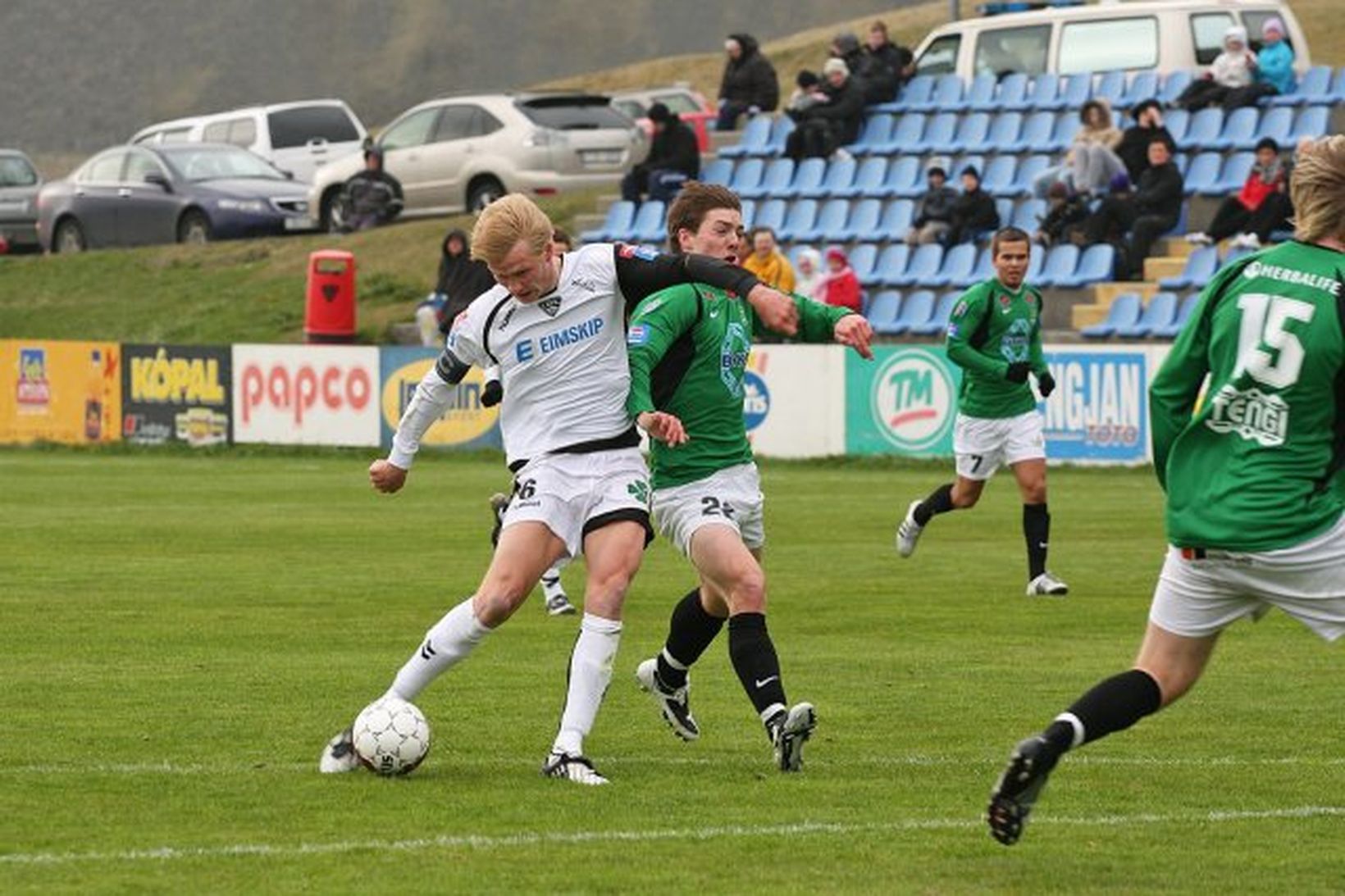 Andri í baráttunni með ÍBV gegn Breiðabliki í sumar.