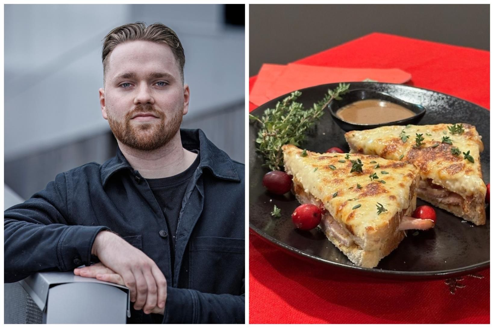 Croque Monsieur með afgangs-jólakalkún að hætti Gabríels
