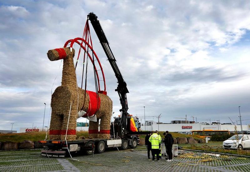 The IKEA goat is the first sign of Christmas in Iceland.