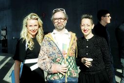 Helga Ólafsdóttir stjórnandi Hönnunarmars, Emanuele Coccia heimspekingur og Lisa Ghotmeh arkitekt.