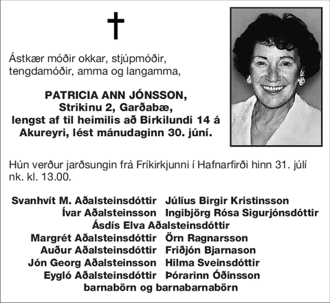 Patricia Ann Jónsson,