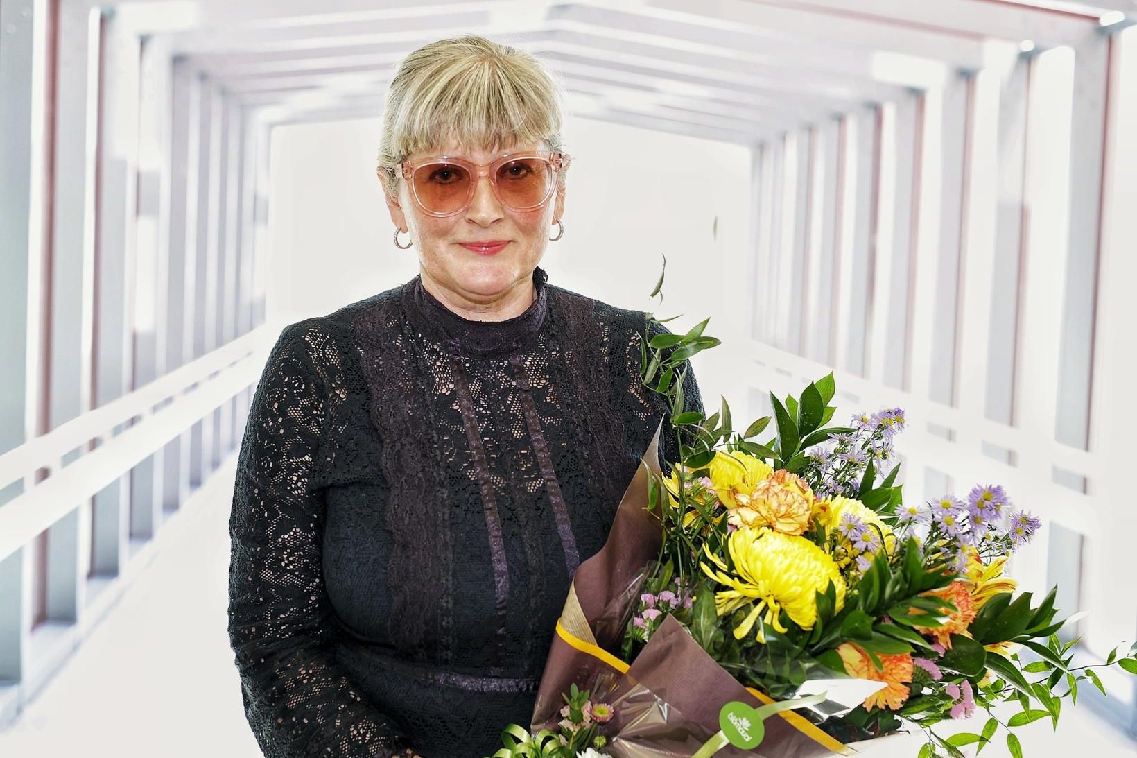Þórdís eftir verðlaunaafhendinguna sem fram fór rétt í þessu.