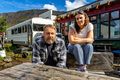 Hjón Ragnheiður Ólafsdóttir og Geir Magnússon keyptu skemmtistaðinn Vagninn á Flateyri ásamt fleirum.