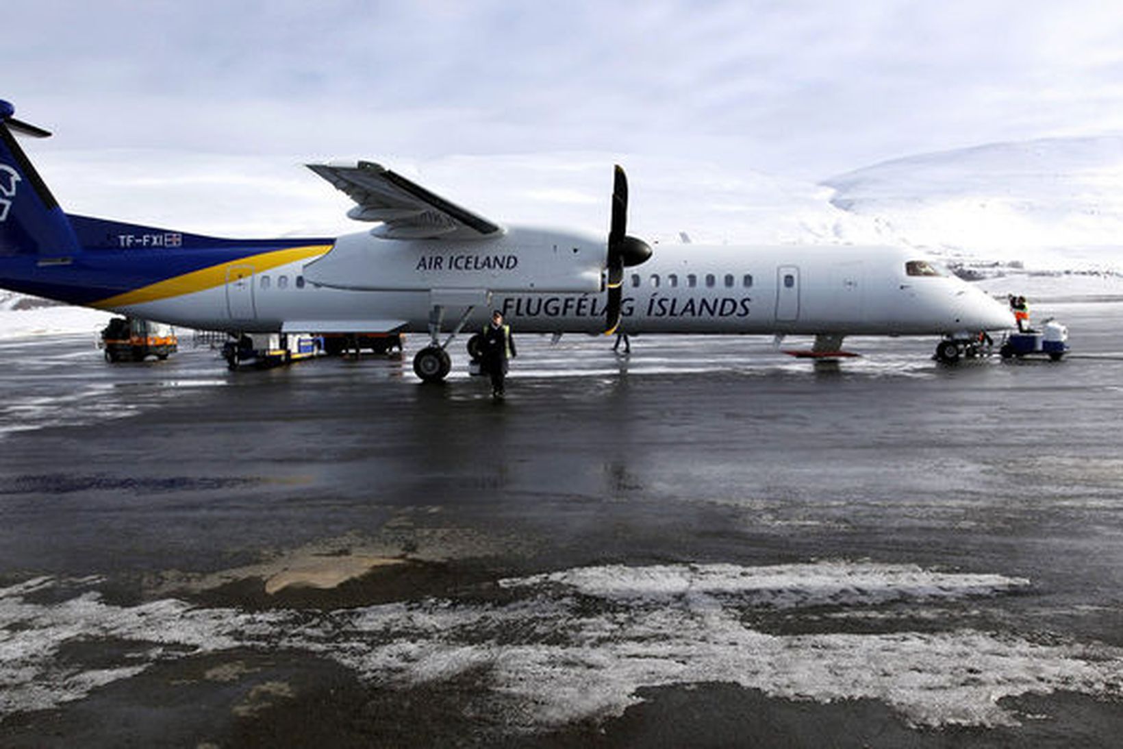 Jómfrúarferð Bombardier Q400 flugvélar var miðvikudaginn 2. mars 2016.
