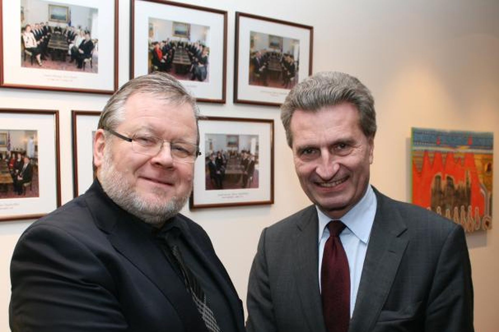 Össur Skarphéðinsson og Günther Oettinger.