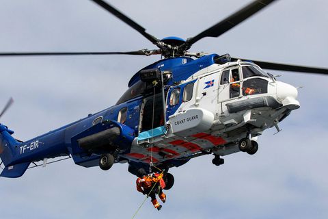 Two Coast Guard helicopters were called out.