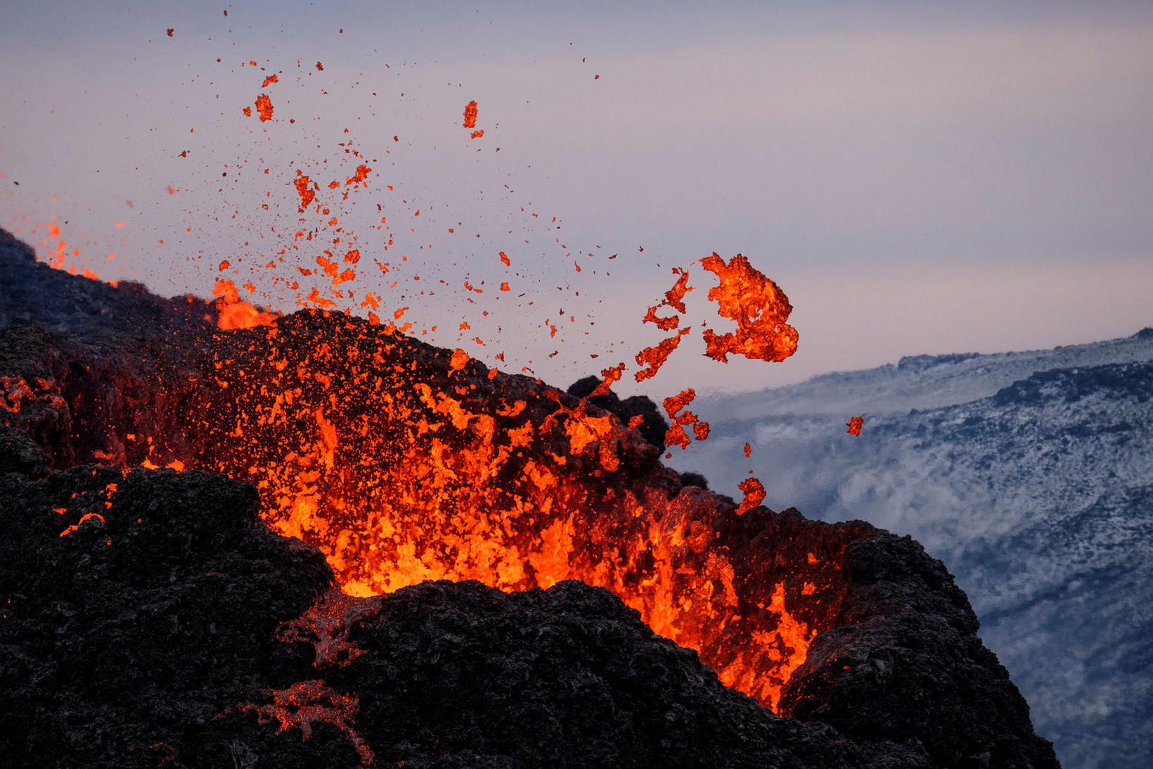 Eldgosið í Geldingadölum á Reykjanesi.