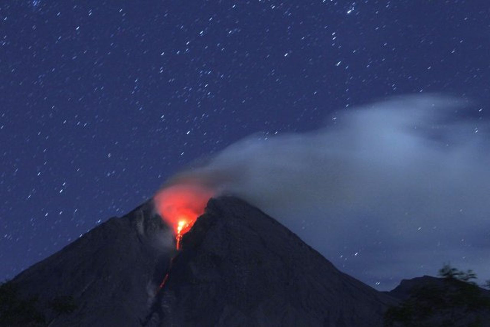 Merapi eldfjallið.