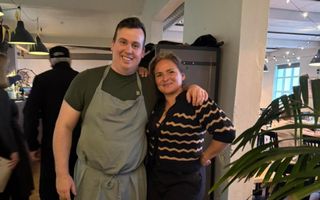 Gísli Matthías Auðunsson matreiðslumeistari og söngkonan Emilíana Torrini.