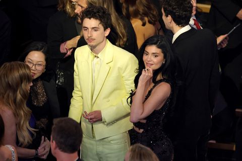 Timothée Chalamet og Kylie Jenner á Óskarsverðlaunahátíðinni í mars.