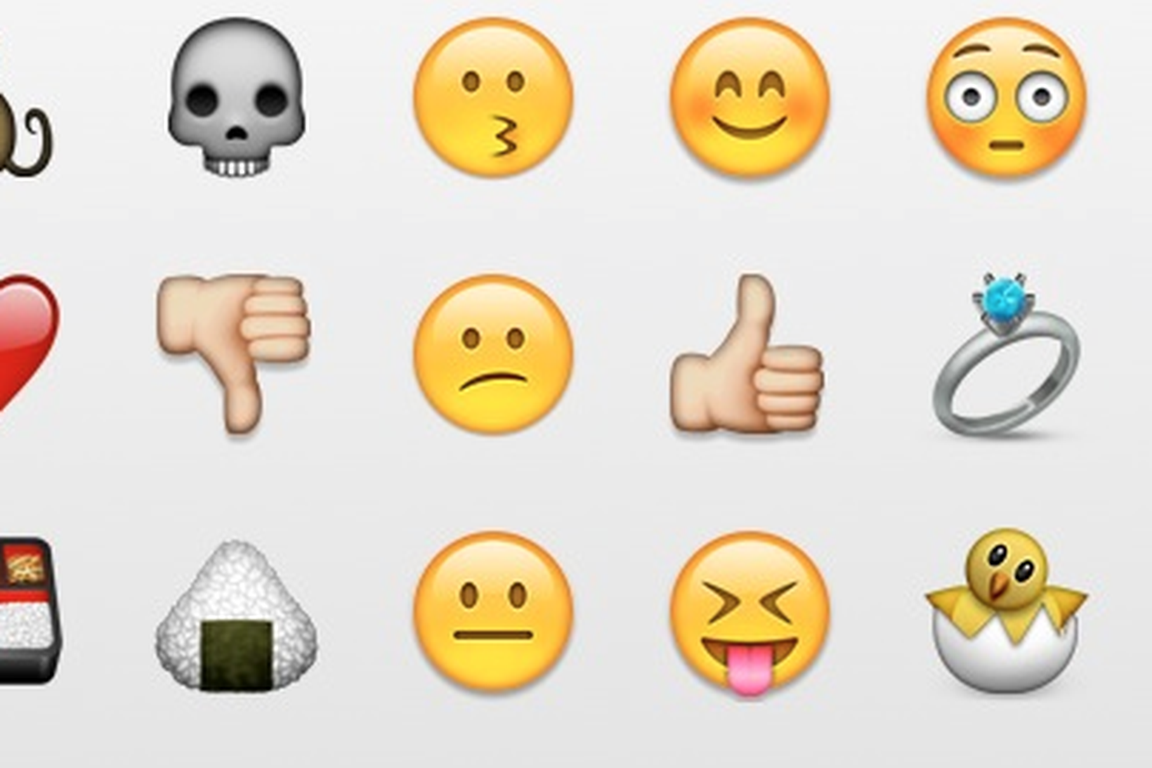 Hér má sjá hjarta-emoji táknið ásamt nokkrum öðrum.