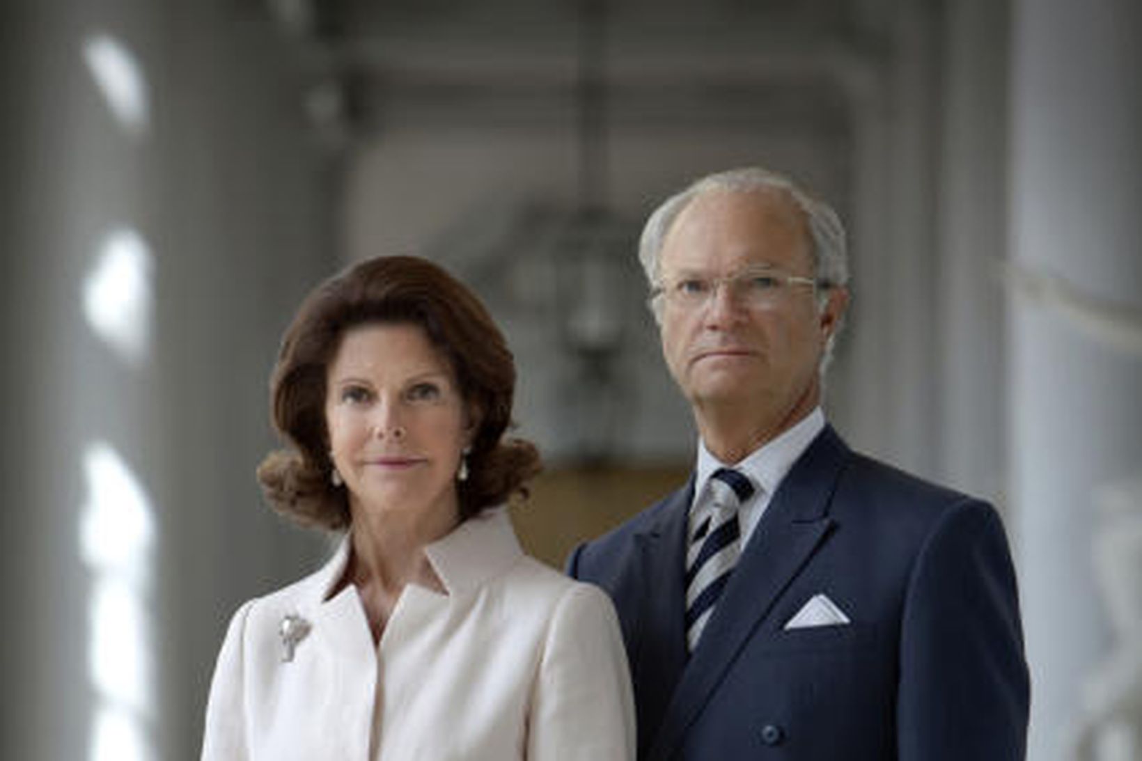 Sænsku konungshjónin, Silvía drottning og Karl Gústaf XVI konungur.