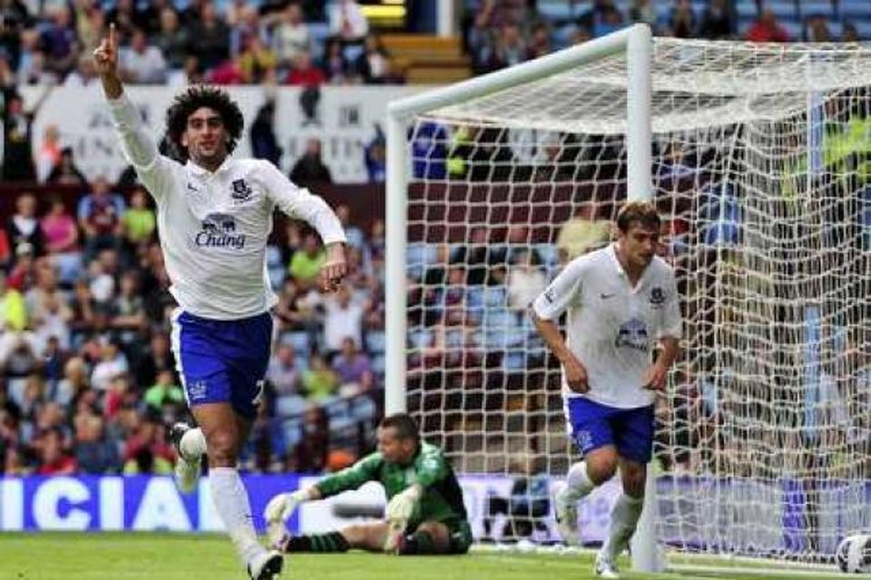 Fellaini hefur þegar skorað tvö mörk fyrir Everton á leiktíðinni.