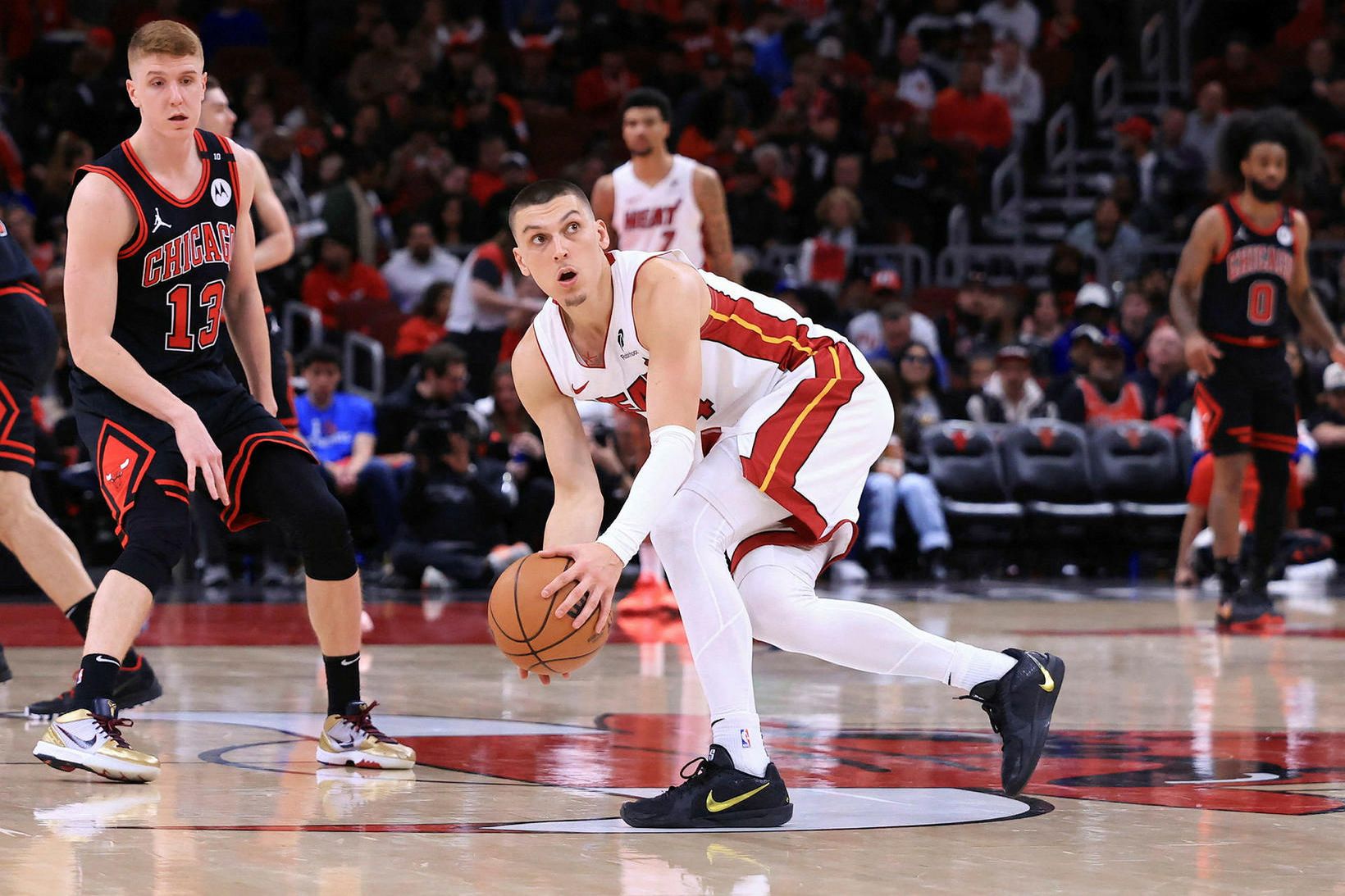 Tyler Herro fór mikinn fyrir Miami.