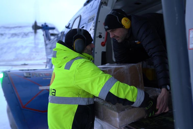 Coast Guard transports fish skin for fire victims