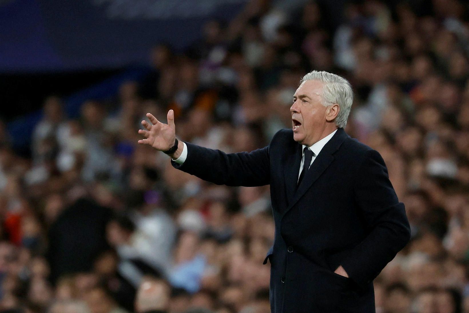Carlo Ancelotti á hliðarlínunni í kvöld.