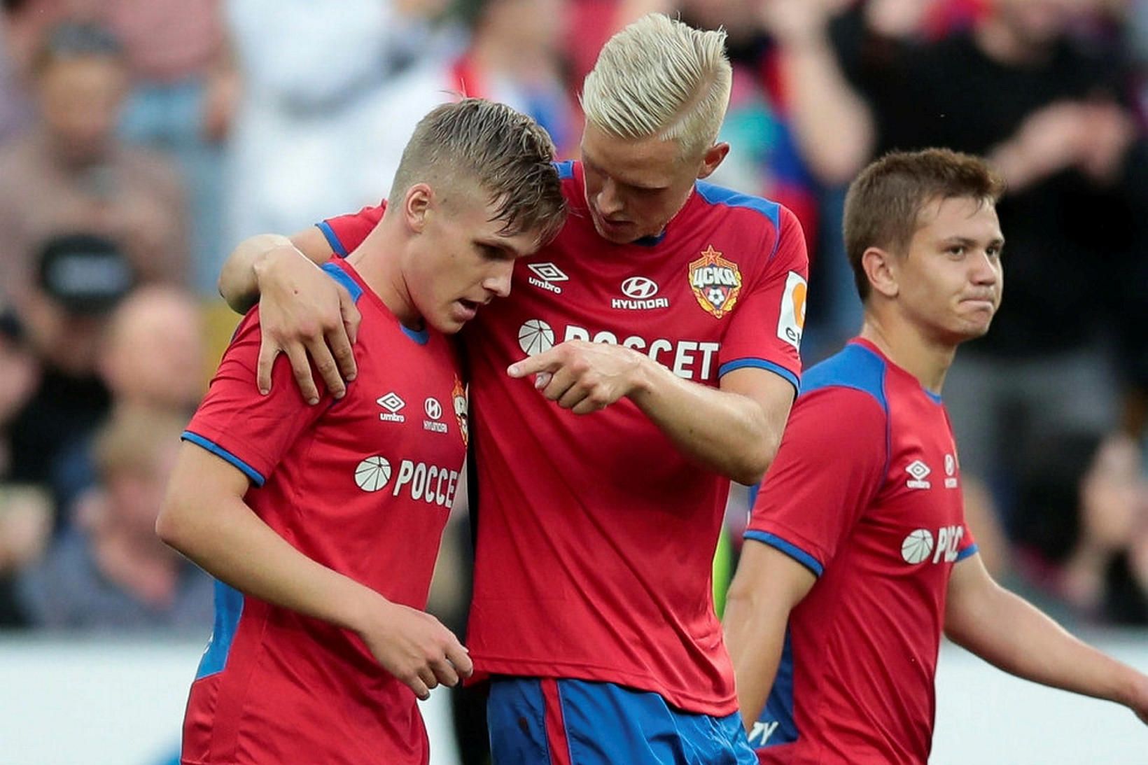 Arnór Sigurðsson og Hörður Björgvin Magnússon leika með CSKA.